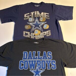 NFL Dallas Cowboys 5 Time Champs & Dallas Cowboy tshirt Mens Medium  Lot Of 2